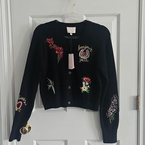 NWT Cinq à Sept Western Amour Millie Embroidered Cardigan- Sold Out Style